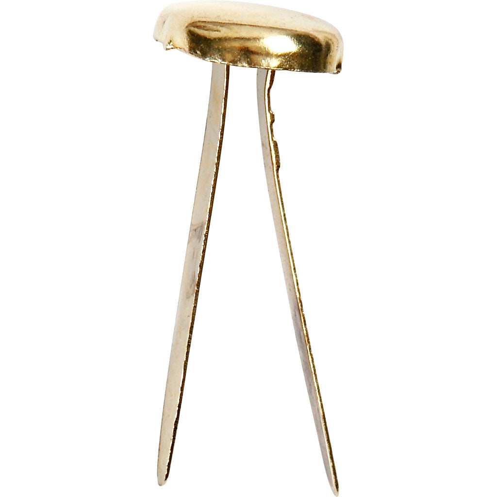 Paper Binders, L: 20 mm, gold, 70 pc