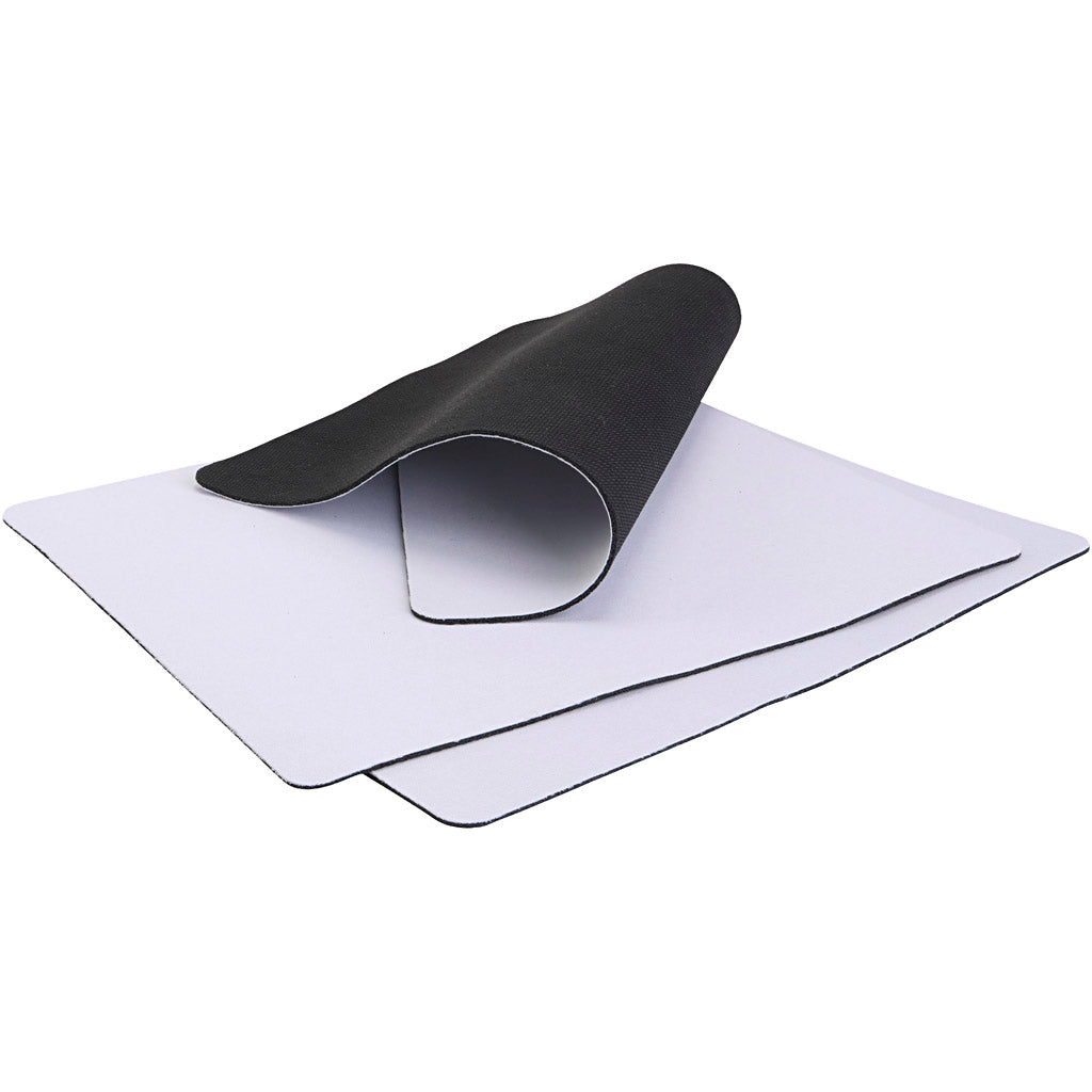 Mouse pads, size 20x24 cm, white, 12 pc