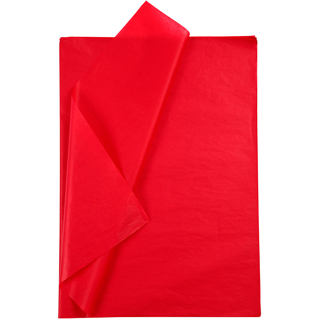 Tissue Paper, sheet 50x70 cm, 17 g, red, 10 sheet