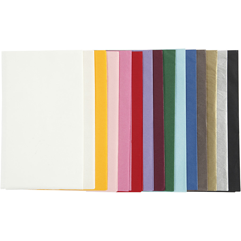 Tissue Paper, sheet 50x70 cm, 14 g, asstd colours, 30sheets