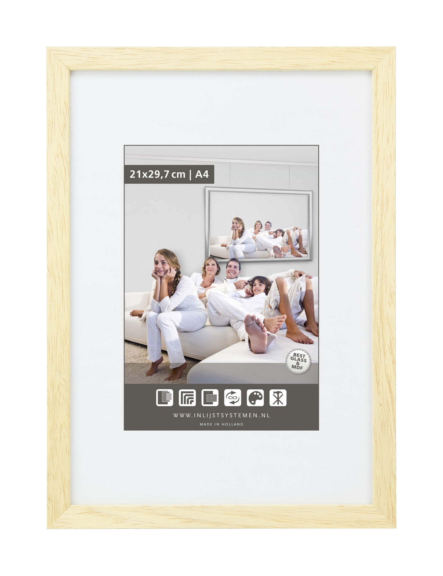 Photo Frame 20x20cm M100 Wood not varnished (1 pc)