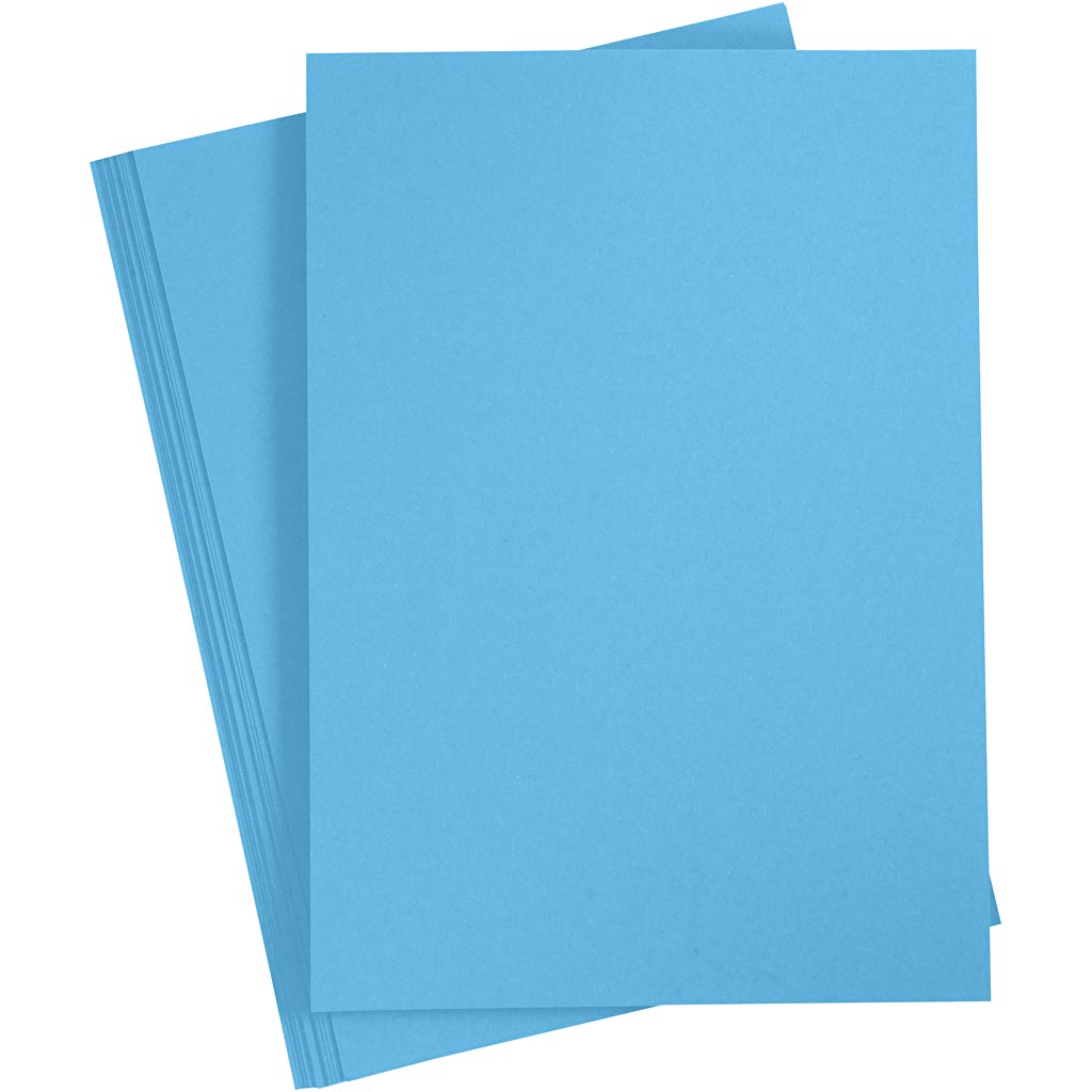 Card, A4, sheet 210x297 mm, 180 g, blue, 20 sheet
