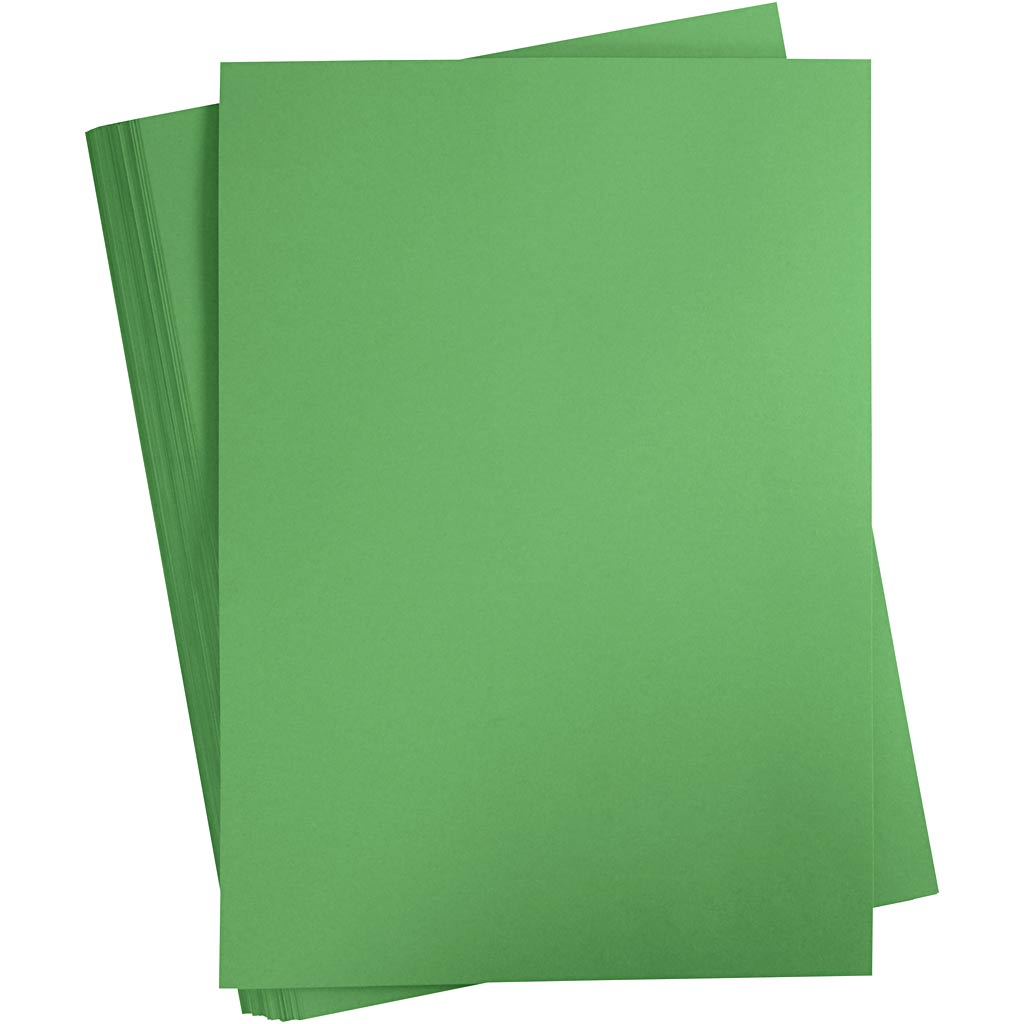 Card, A2, sheet 420x594 mm, 180 g, grass green, 100 sheet