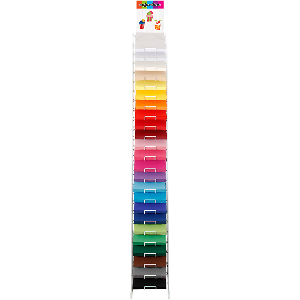 Coloured Card, A4, sheet 210x297 mm, 180 g, assorted colours, 24x100 sheet