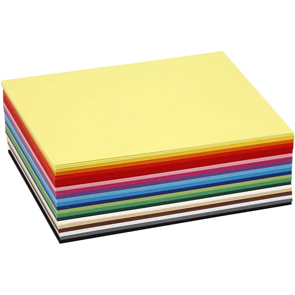 Creative Card, A6, sheet 105x148 mm, 180 g, assorted colours, 300 ass sheets