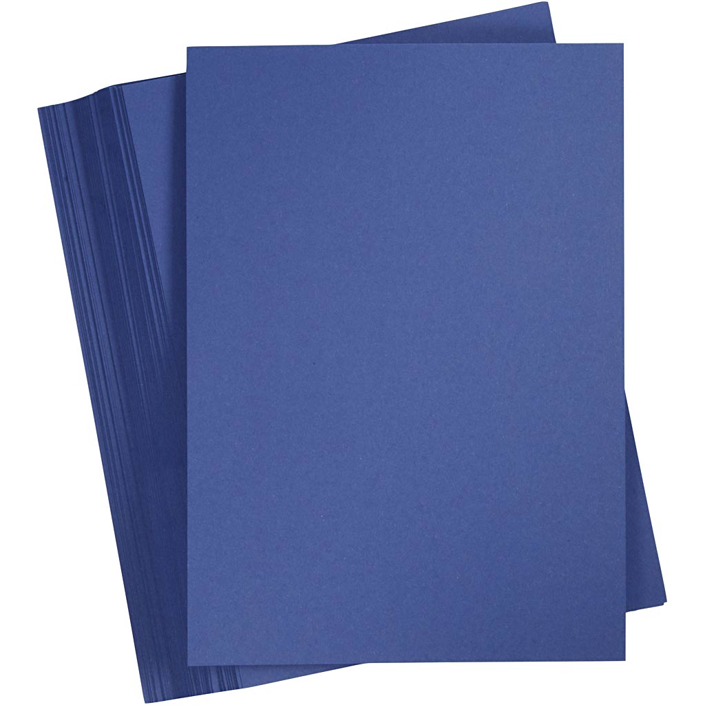 Card, A4, sheet 210x297 mm, 180 g, dark blue, 100 sheet