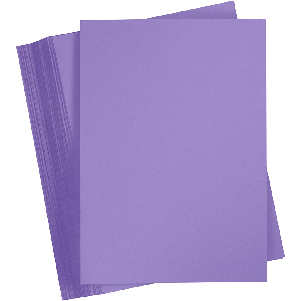 Card, A4, sheet 210x297 mm, 180 g, purple, 100 sheet