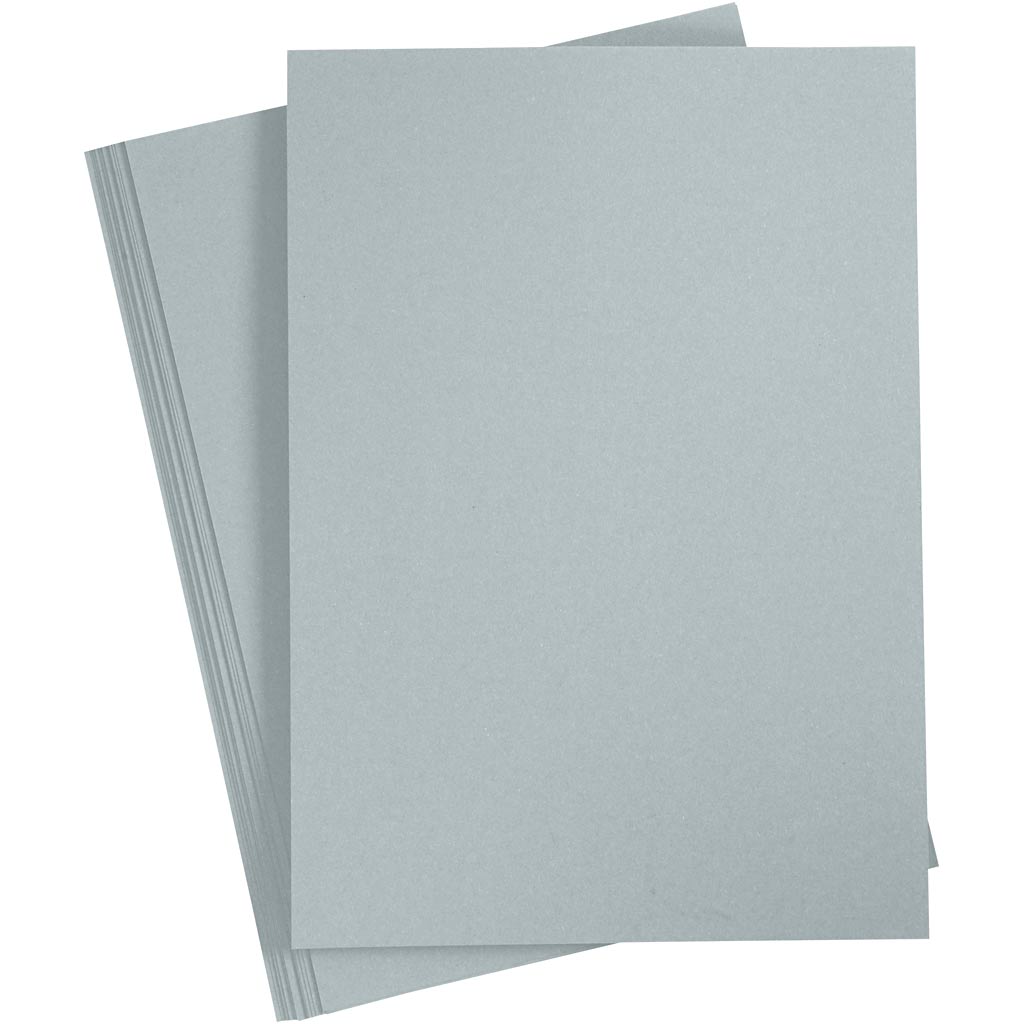 Card, A4, sheet 210x297 mm, 220 g, grey, 10 pc