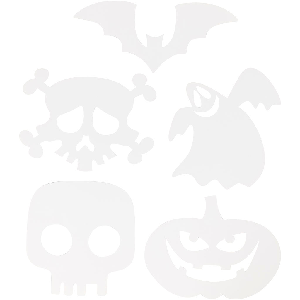 Halloween Motifs, size 25x17 cm, 230 g, white, 16 pc