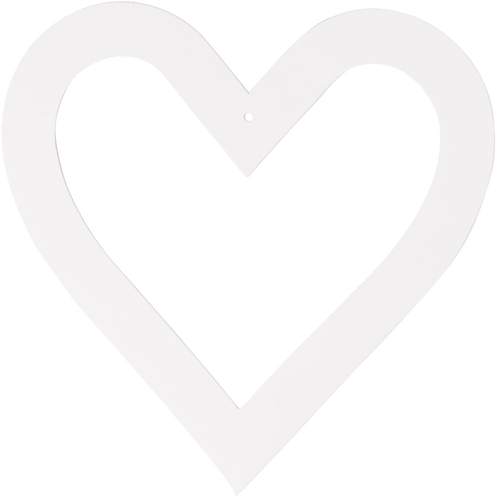 Heart Frame, size 18x18 cm, 230 g, white, 16 pc