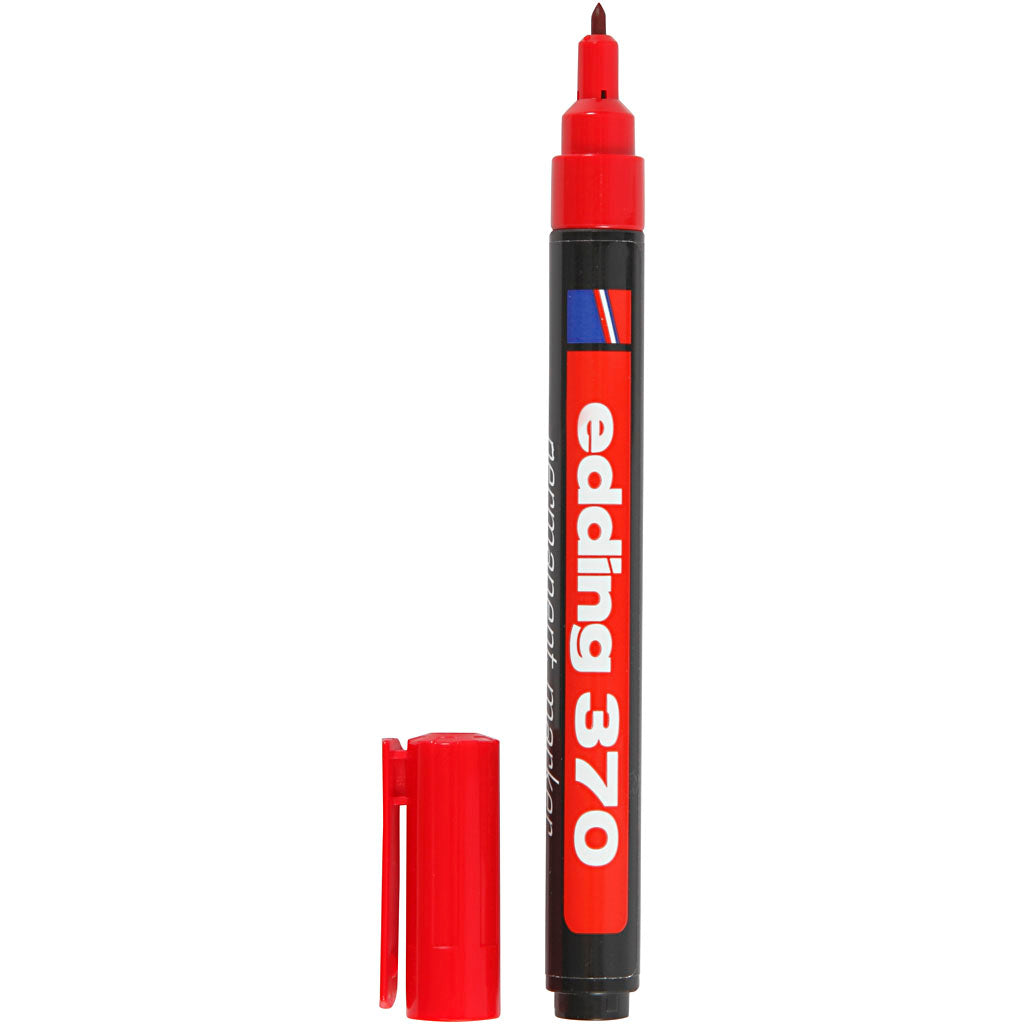 Edding 370 Marker, line 1 mm, red