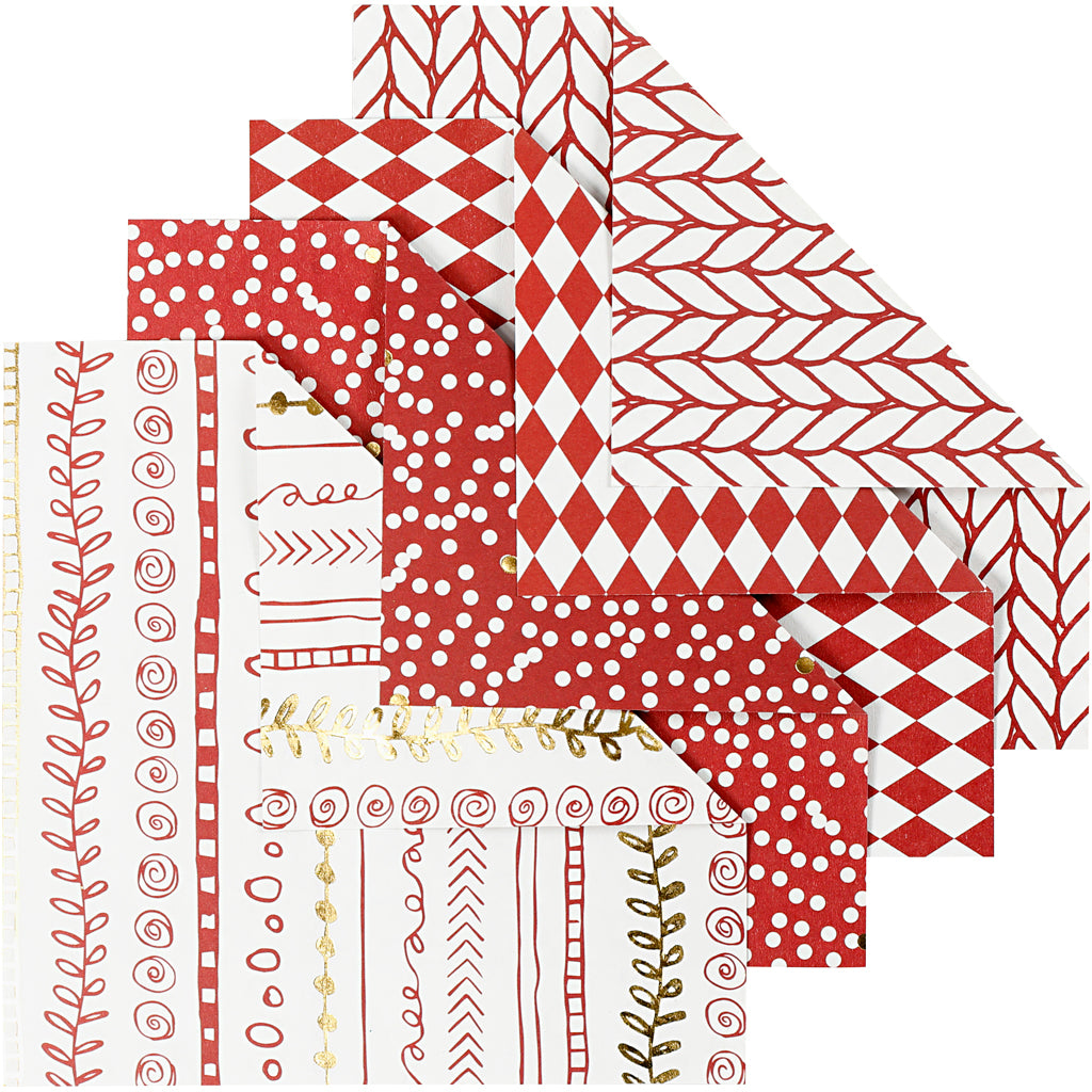 Origami Paper, red, 10x10 cm, 80 g, 40 sheet