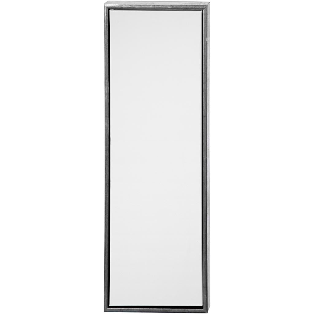 Canvas with Wooden Frame, size 30x90 cm, 360 g, antique silver, white