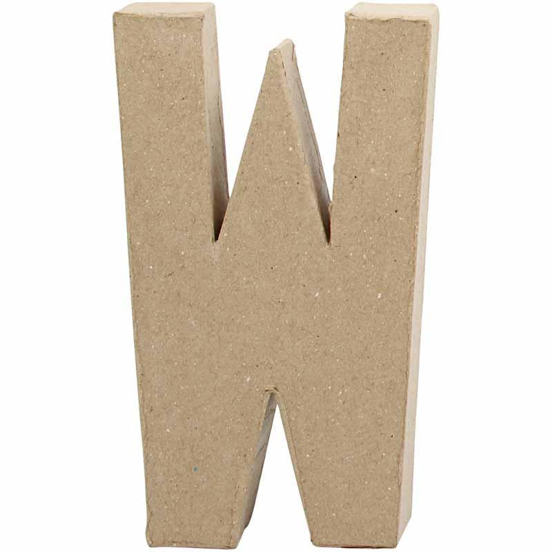 Letter, W, H: 20,3 cm, W: 11,4 cm, thickness 2,5 cm