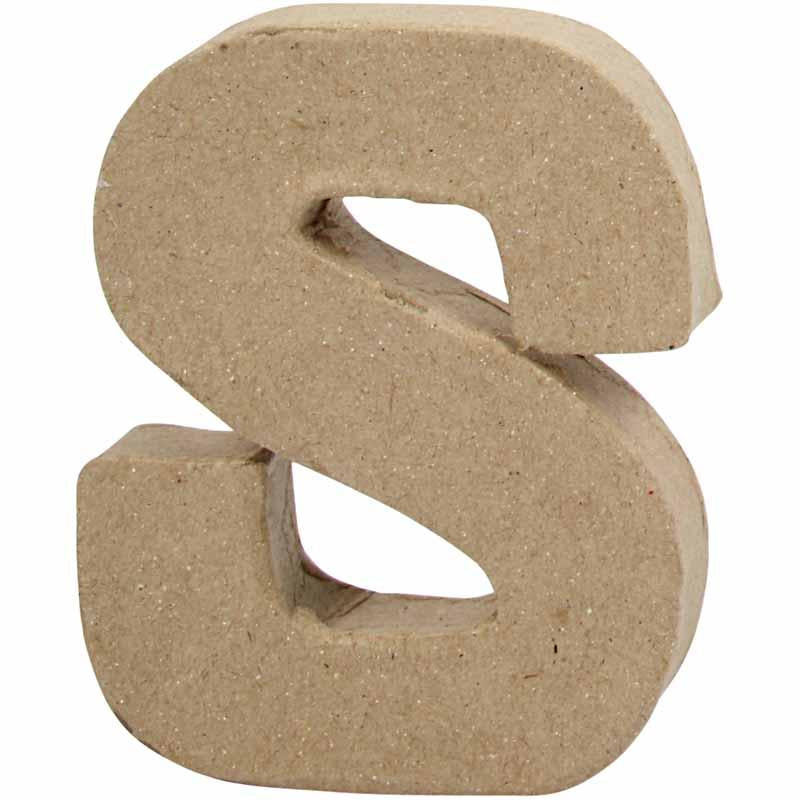 Letter, S, H: 10 cm, W: 8 cm, thickness 1,7 cm