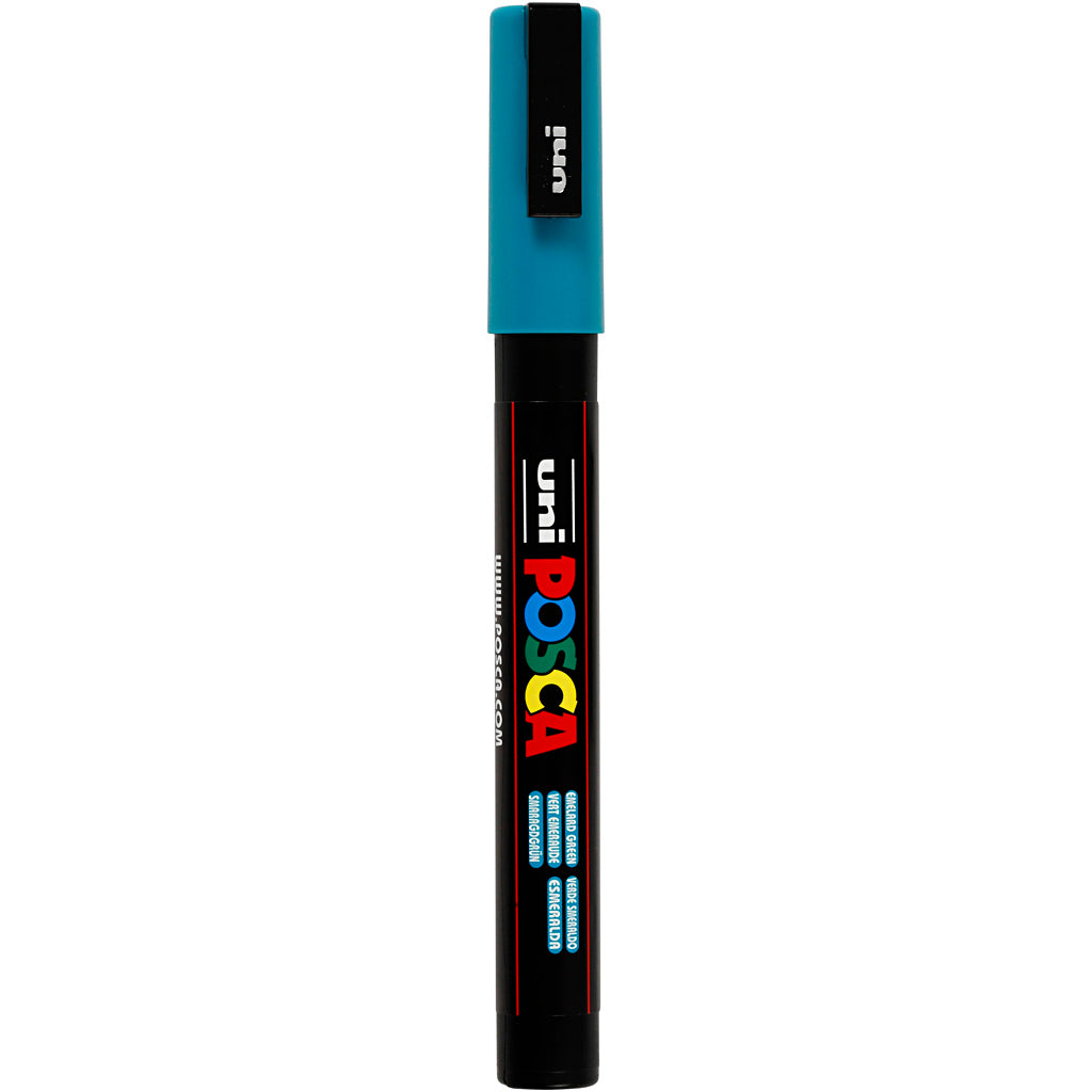 Posca Marker, no. PC-3M, line 0,9-1,3 mm, fine, emerald green