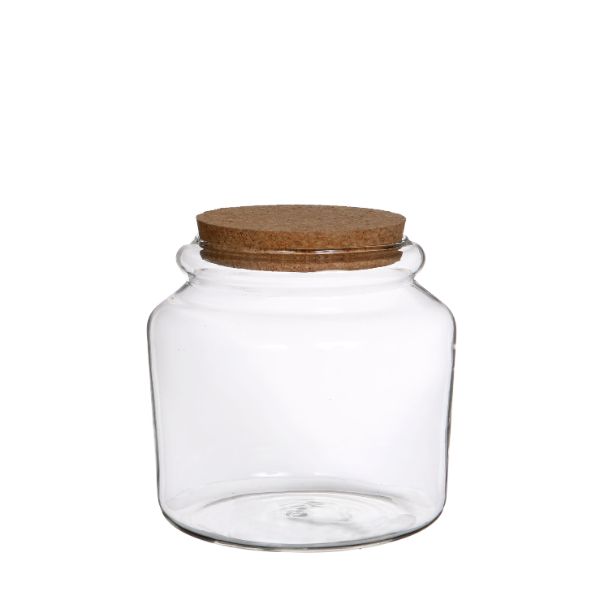 Glass Jar with Cork Ø15cm and 14 cm tall (1 pc)