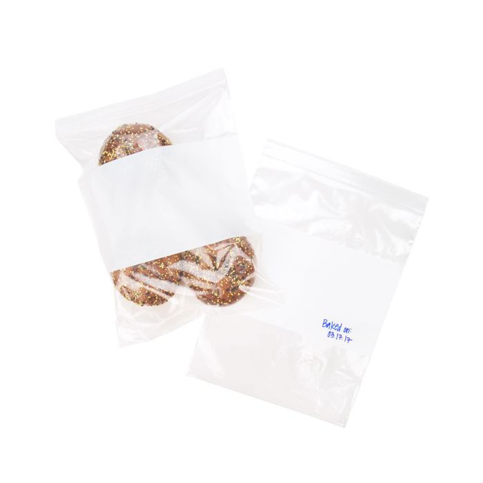Grip Seal Bags with Write-on-Panel 20.5x25.5cm PE 50 micron