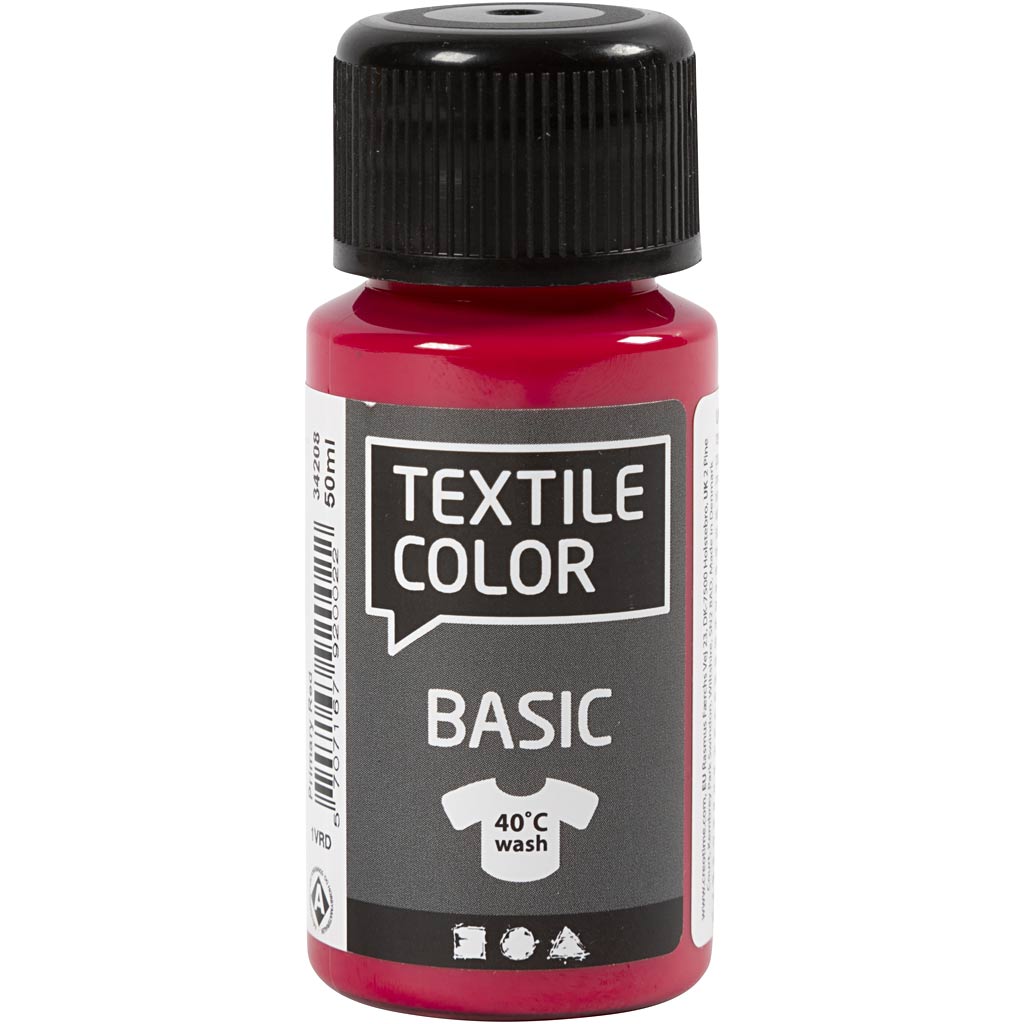 Textile Color, primary red, 50 ml/ 1 bottle