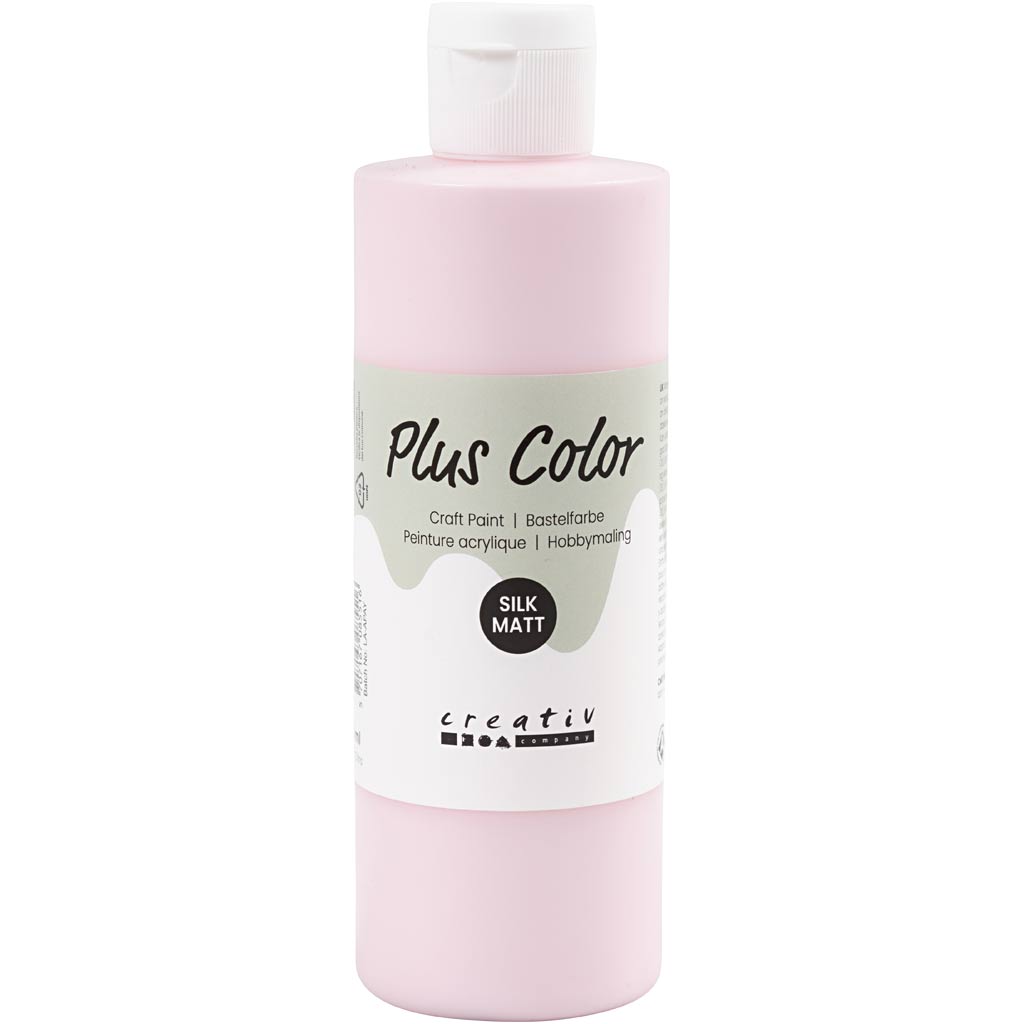 Plus Color Craft Paint, soft pink, 250 ml/ 1 bottle