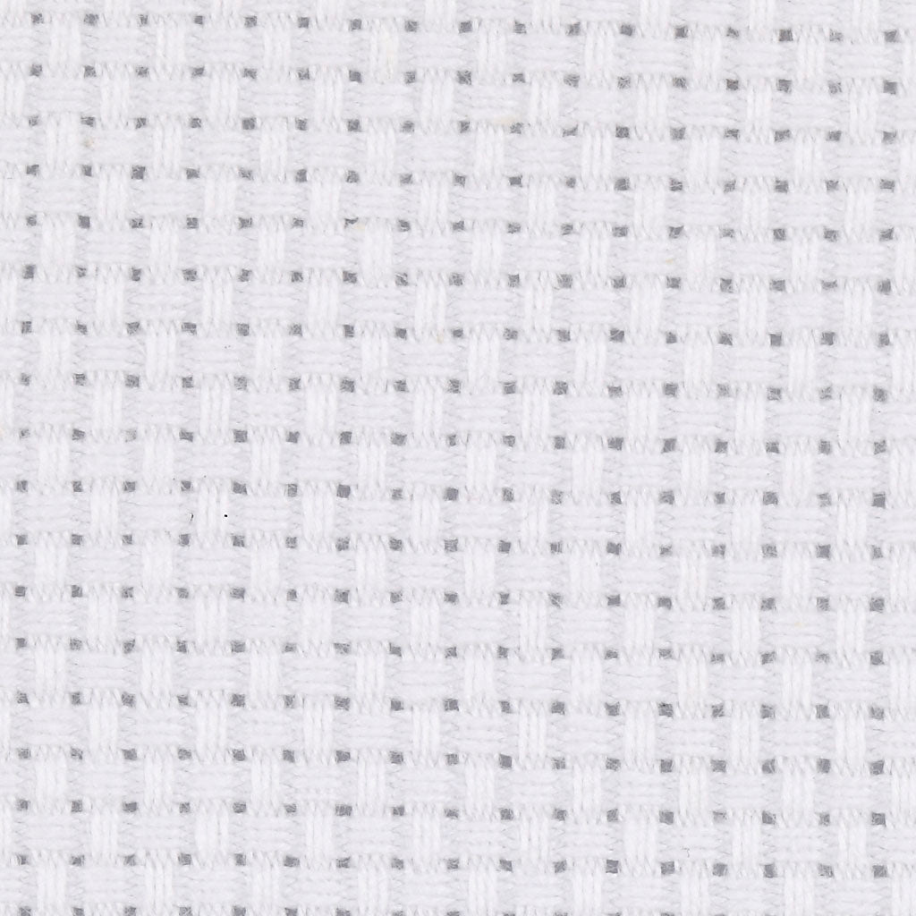Aida Fabric, size 50x50 cm, 43 squares per 10cm , white