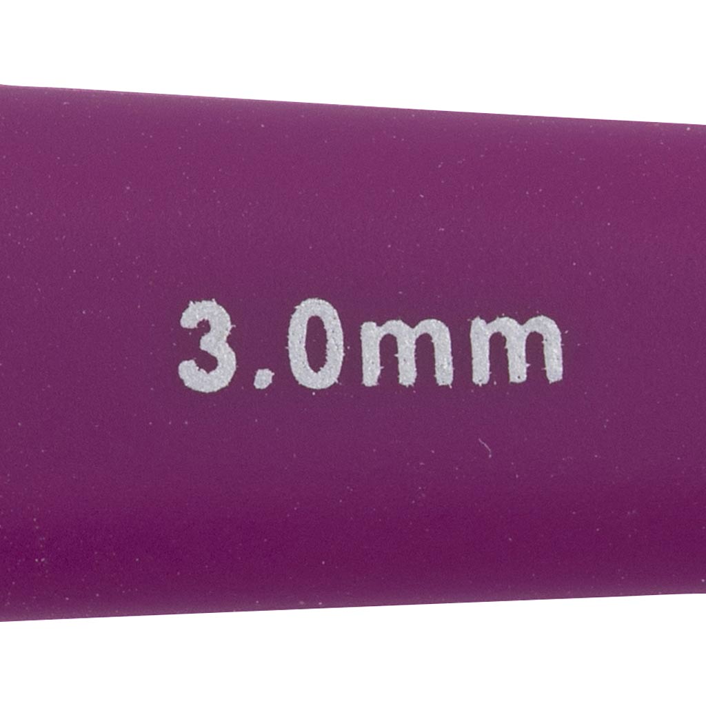 Crochet Hook, no. 3, L: 13,3 cm, size 3 mm, purple