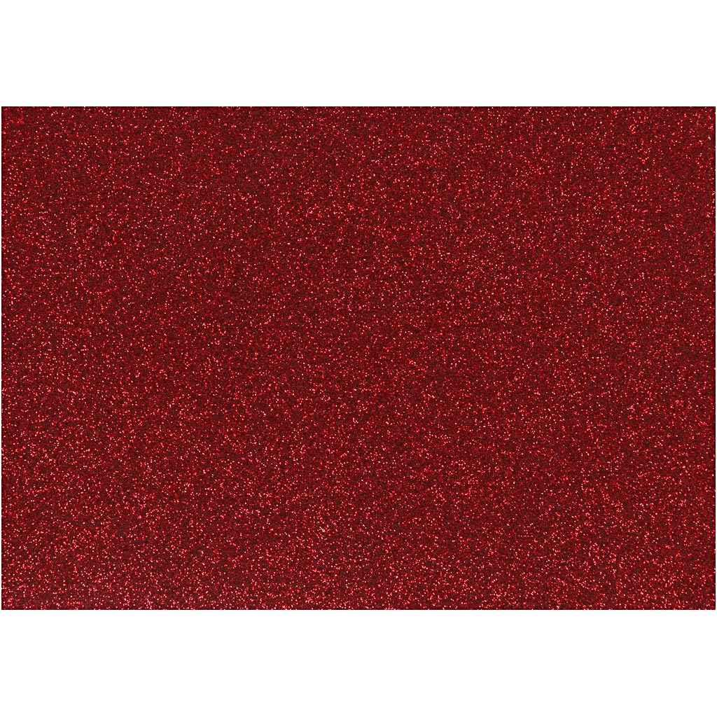 Iron On Foil, A5, sheet 148x210 mm, glitter, red, 1 sheet