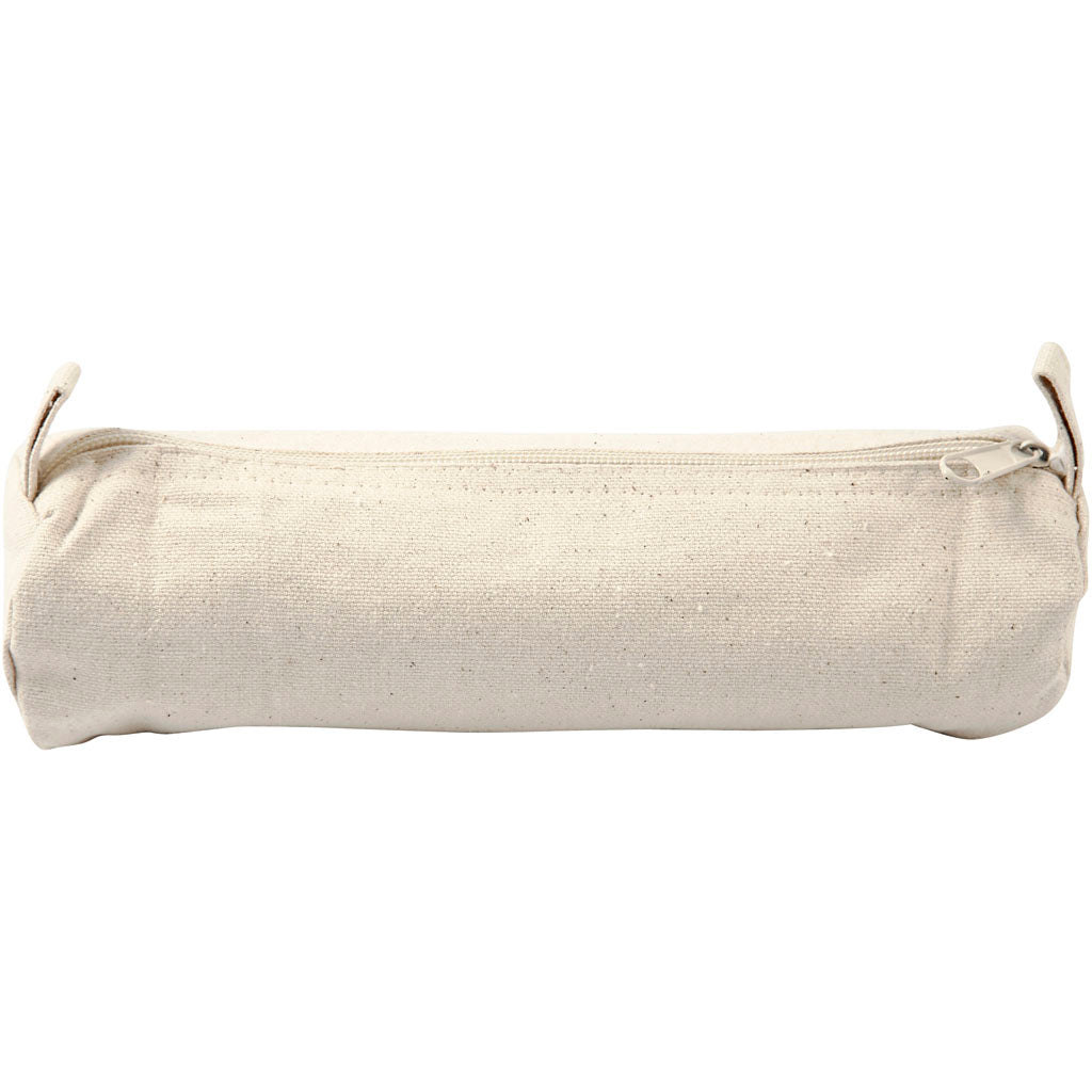 Pencil Case, L: 20 cm, dia. 6 cm, 300 g, light natural