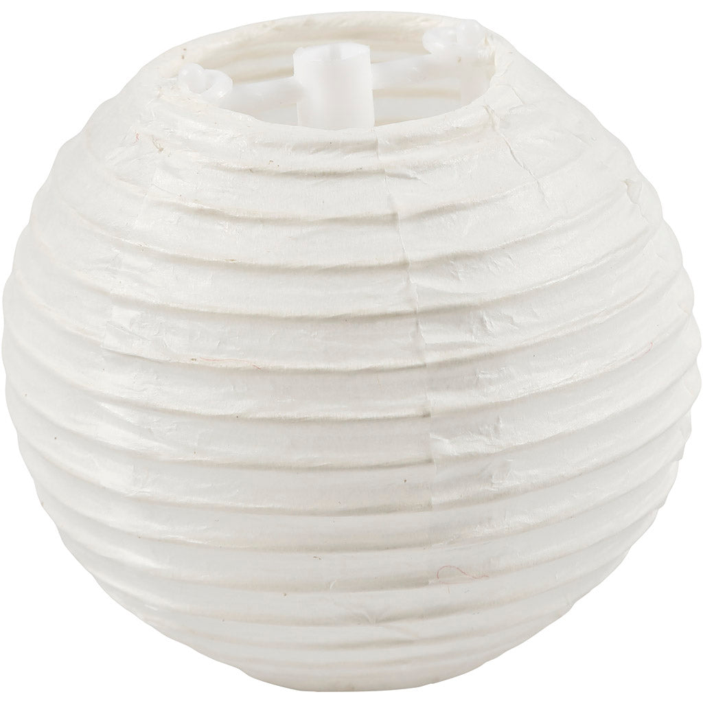 Paper Lamp, Round, dia. 7,5 cm, white, 10 pc