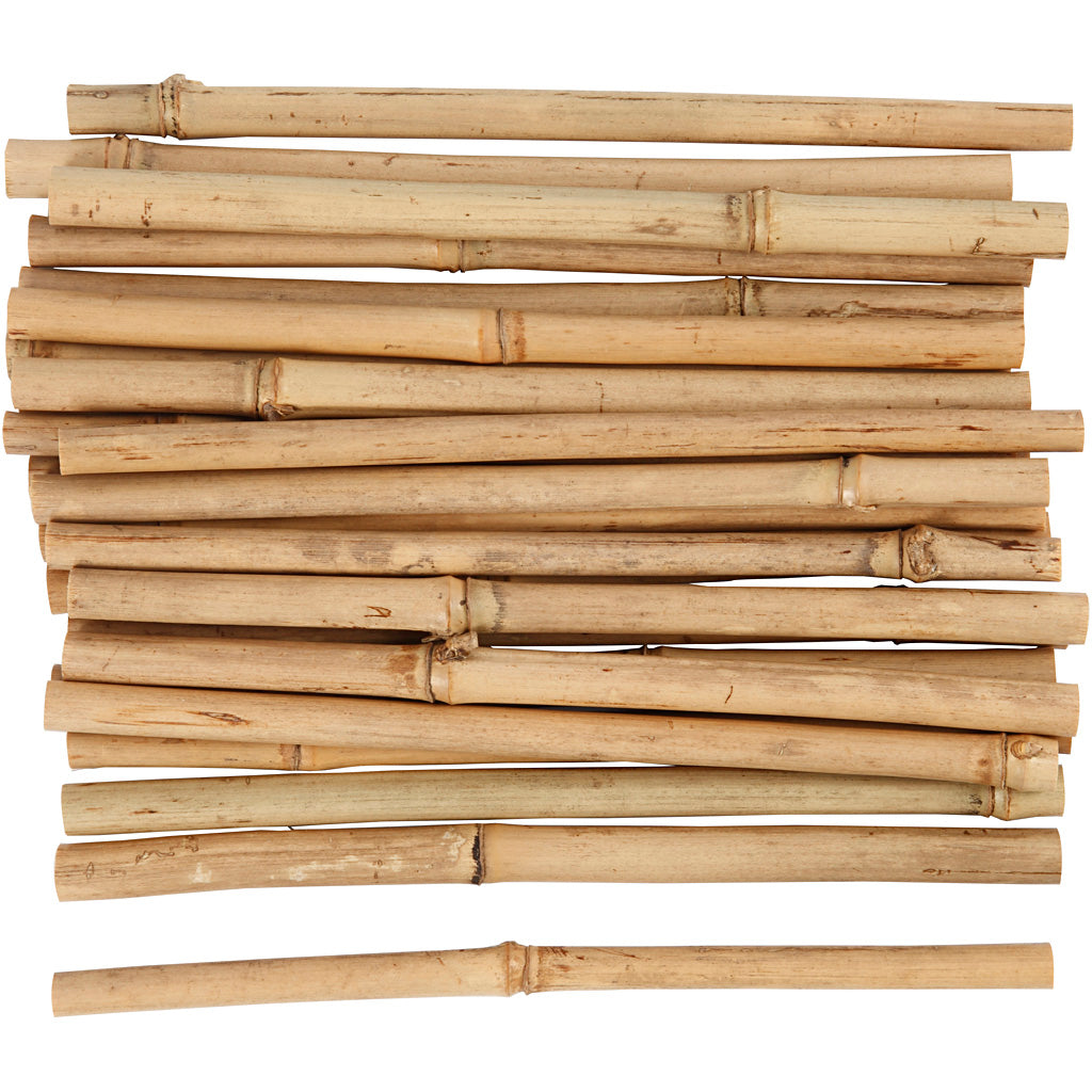 Bamboo stick, L: 20 cm, thickness 8-15 mm, 30 pc