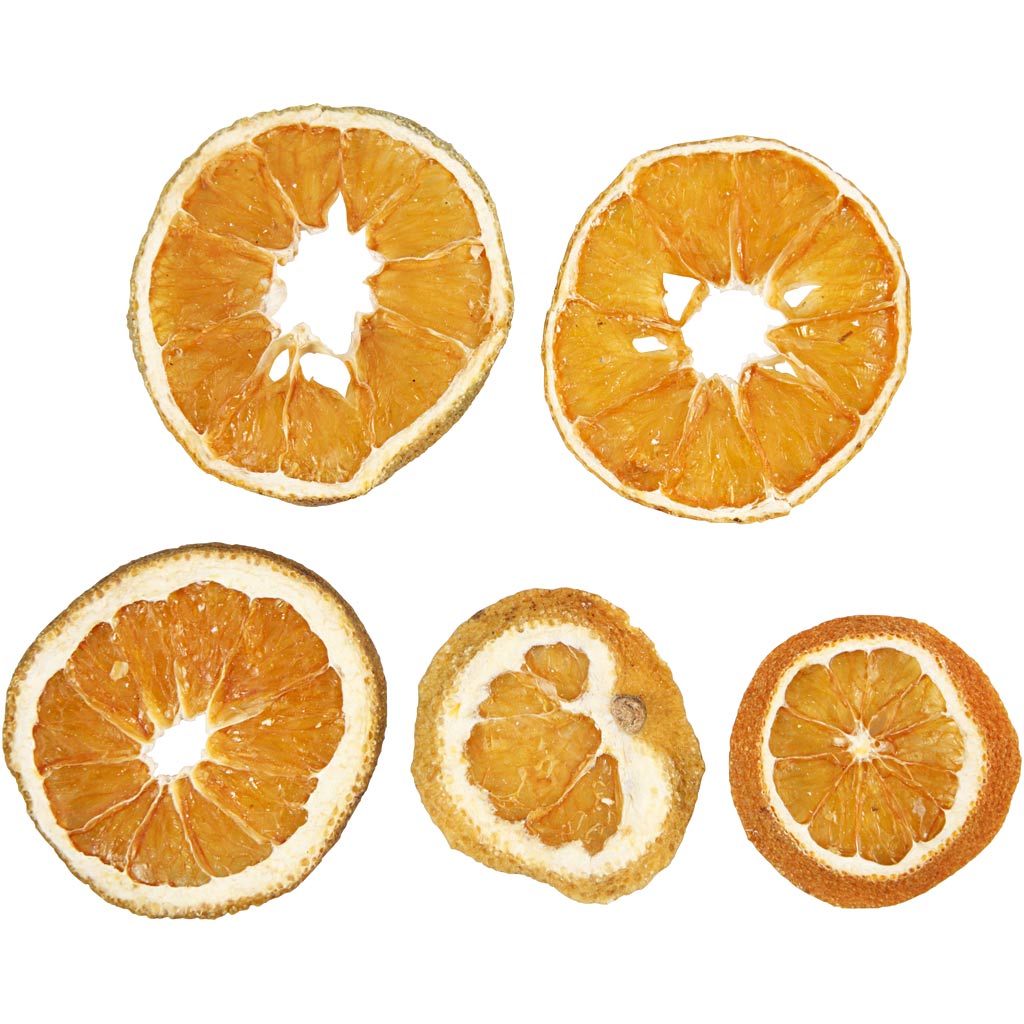 Dried orange slices, dia. 40-60 mm, 5 pc