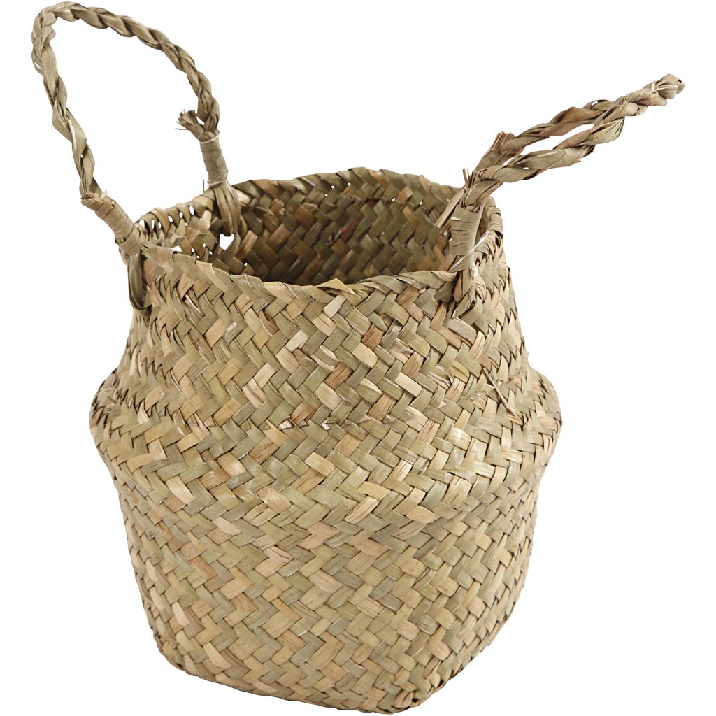 Seagrass basket, H: 7/15 cm, dia. 16 cm