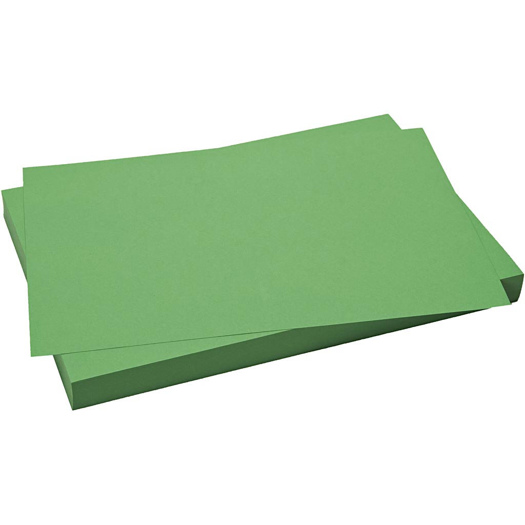 Card, sheet 50x70 cm, 270 g, grass green, 10 sheet