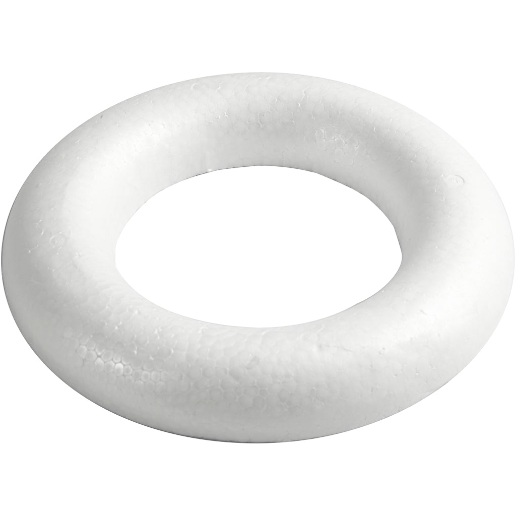 Half rounded rings, dia. 25 cm, thickness 30 mm, white