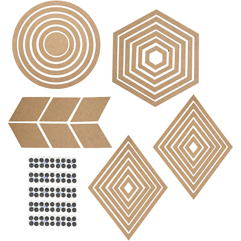 Wall Decorations, H: 5,5-29,5 cm, Content may vary , 10 set