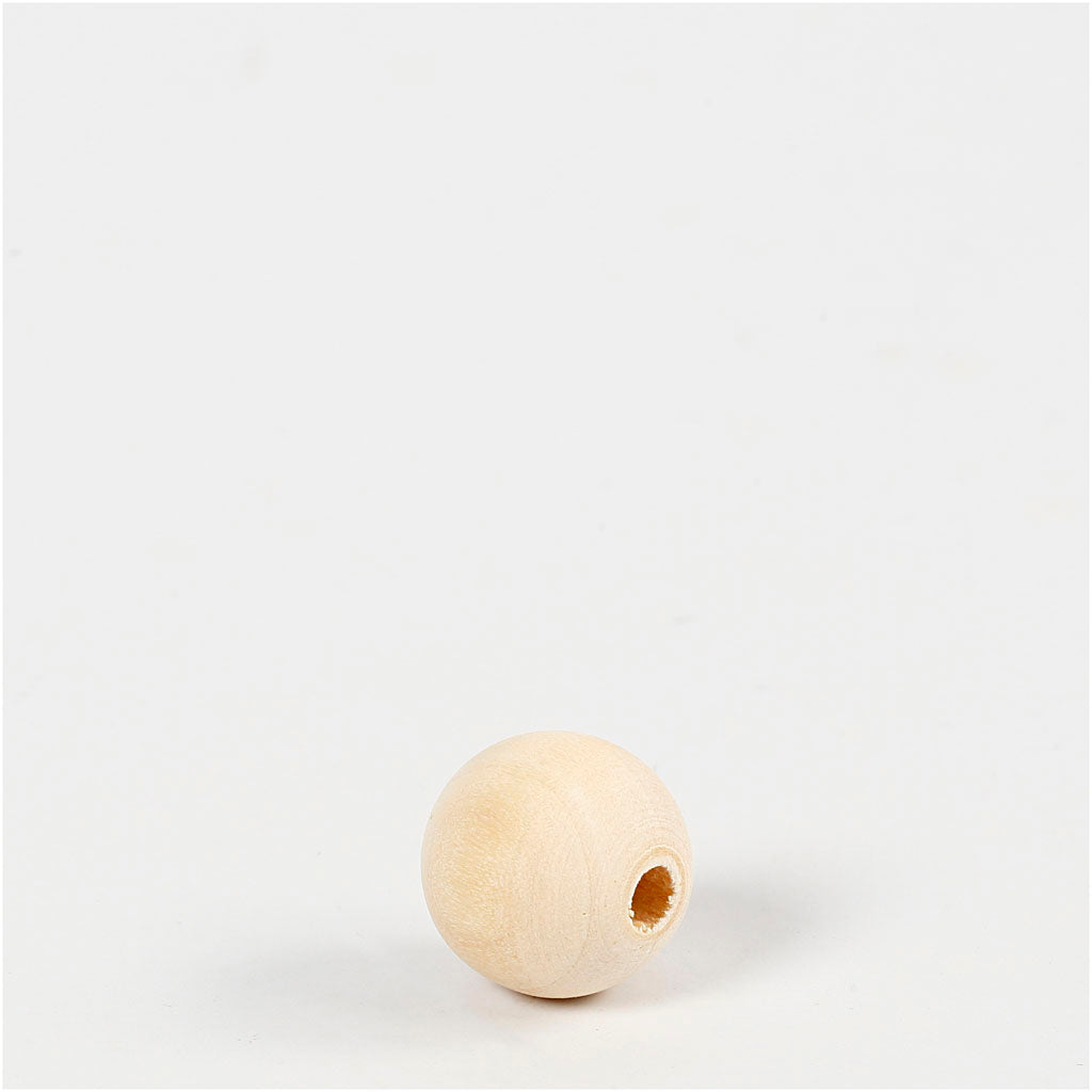 Wooden Bead, dia. 15 mm, hole size 3 mm, 20 pc