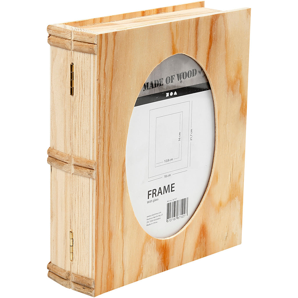 Book Box, size 21,7x18 cm, hole size 16x10,8 cm, thickness 5,6 cm