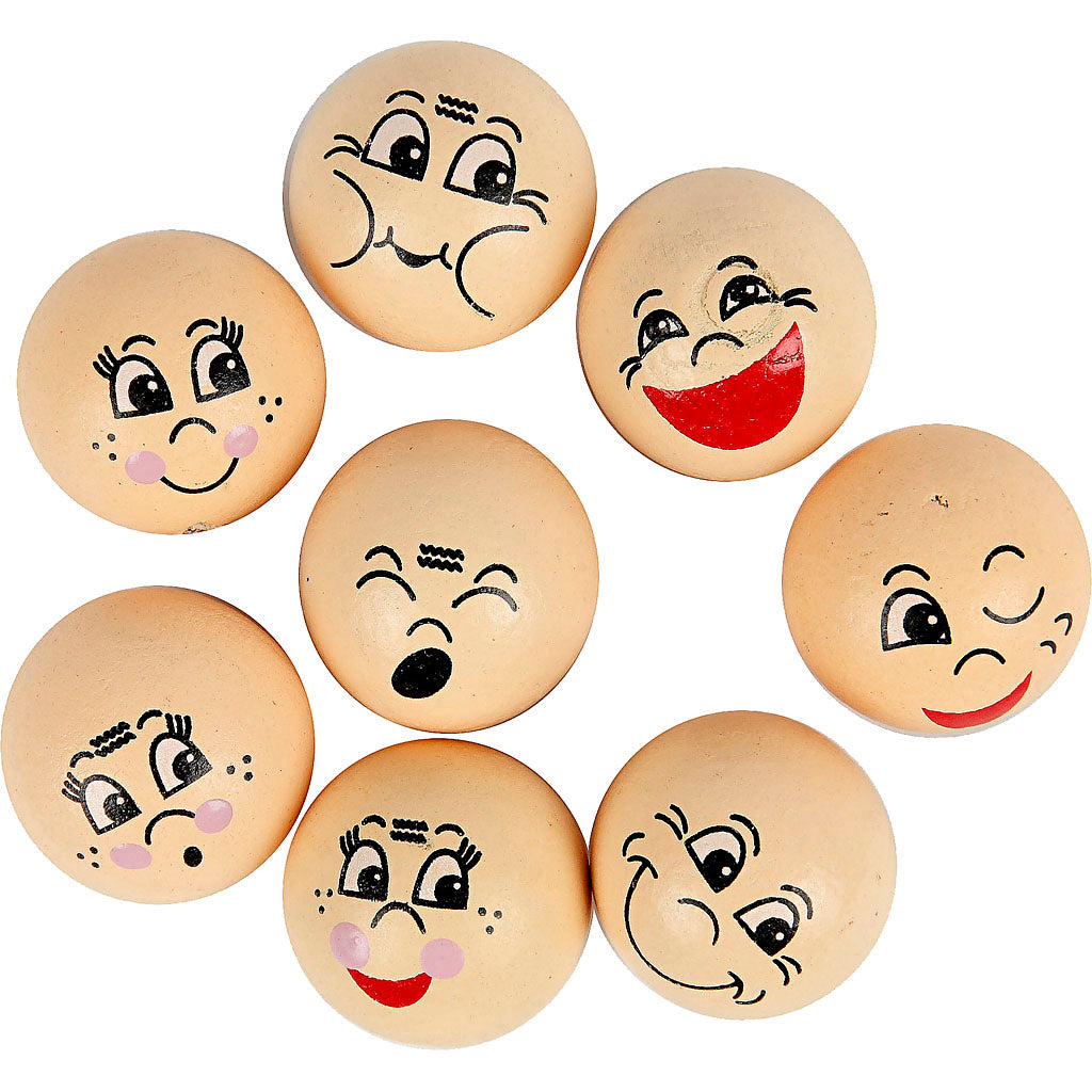 Heads, dia. 20 mm, light beige, 16 pc