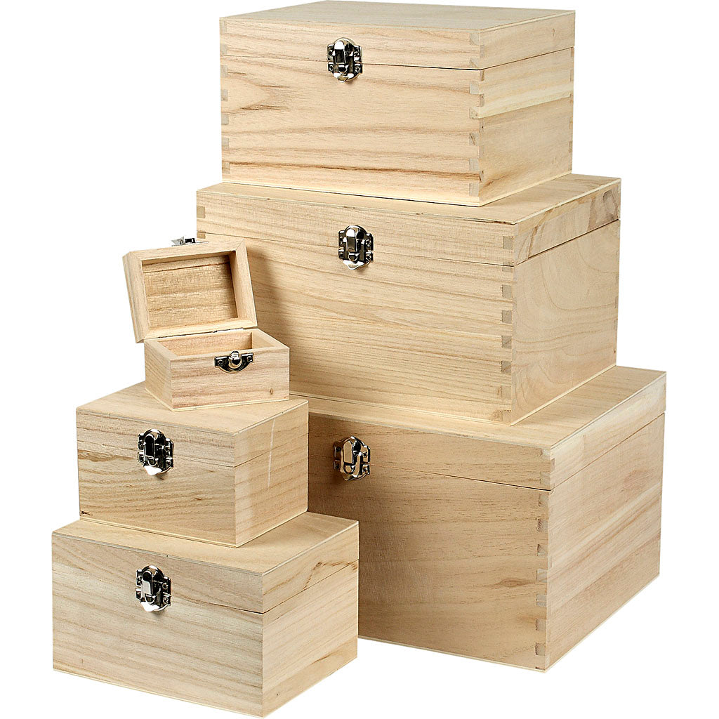Box Set, H: 5+7+9+11+13+15 cm, L: 8+11,8+15,8+20+24+27,7 cm, W: 5,8+8,8+12+15+18+21 cm, 6 pc/ 1 set