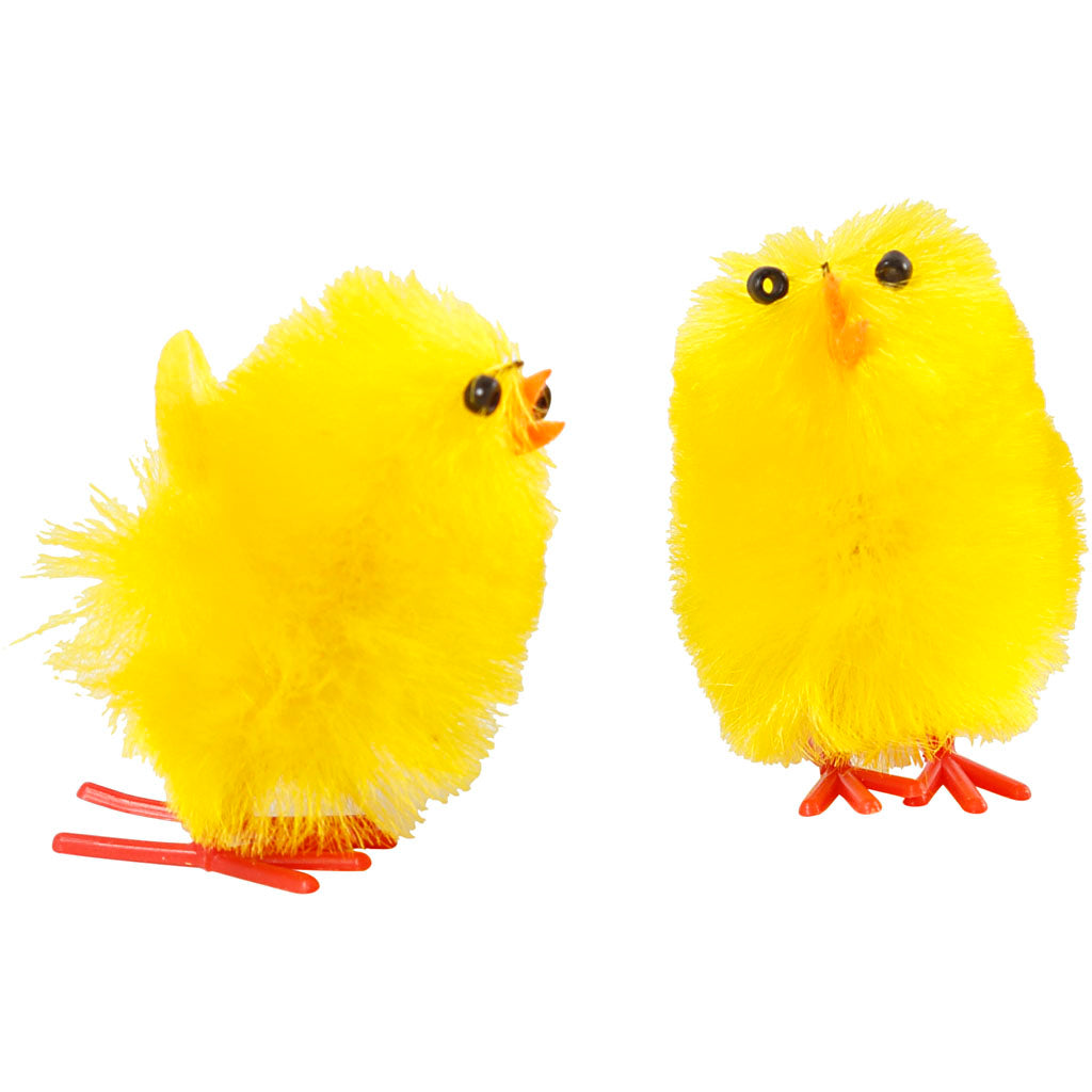 Easter Chicks, yellow, H: 30 mm, 12 pc