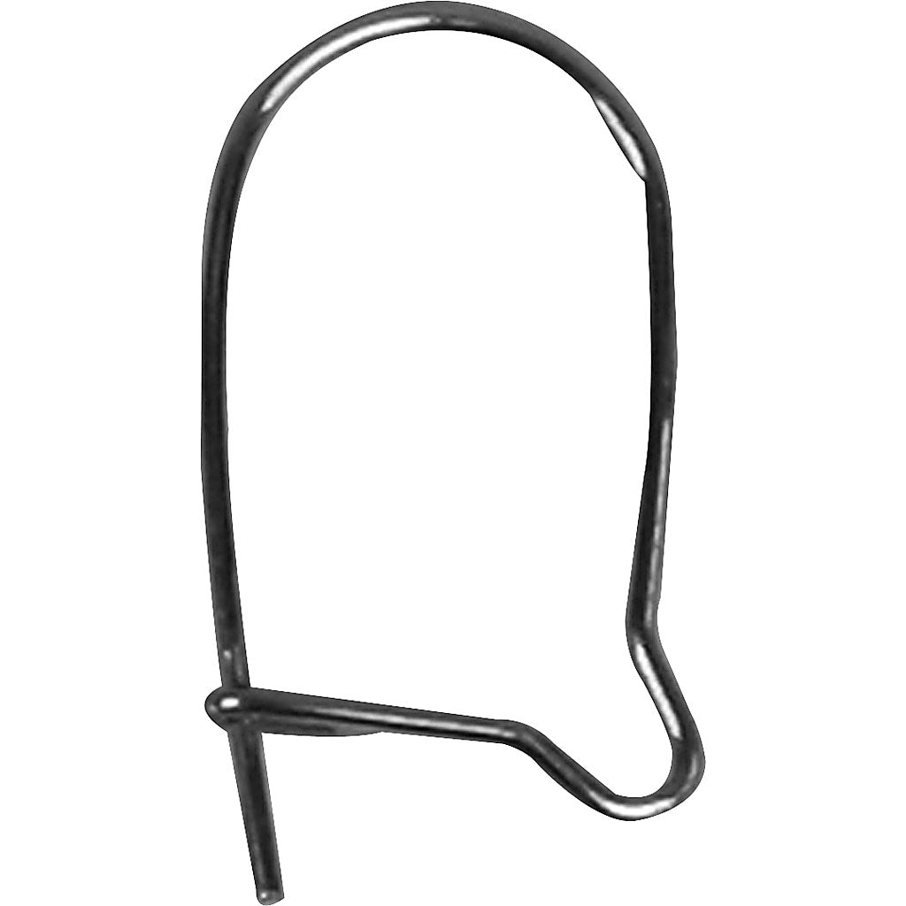 Ear Hanger, L: 15 mm, silver-plated, 10 pc