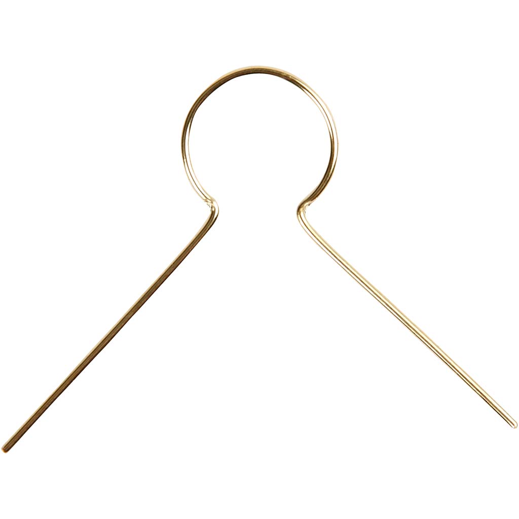 Hanging Ornaments, L: 22 mm, hole size 8 mm, gold-plated, 50 pc