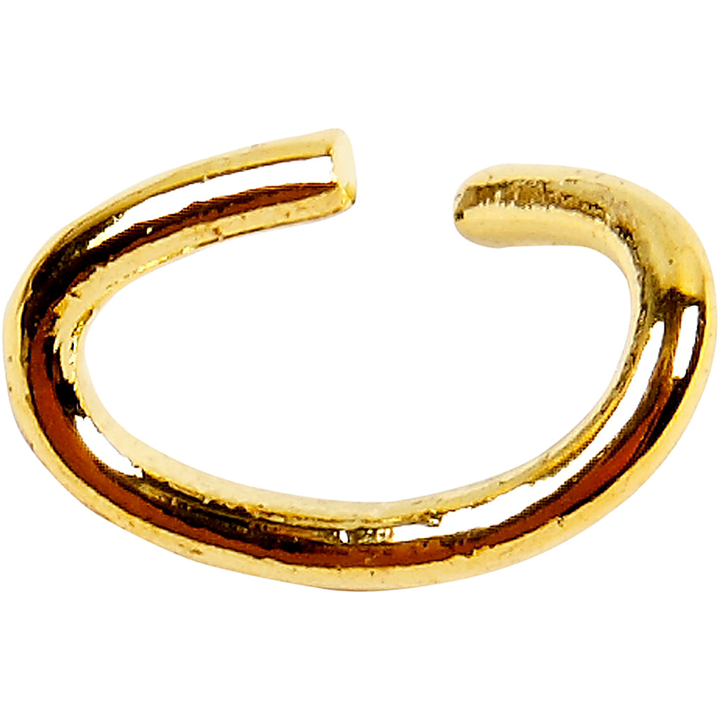 Oval Jump Rings, thickness 0,7 mm, gold-plated, 50 pc
