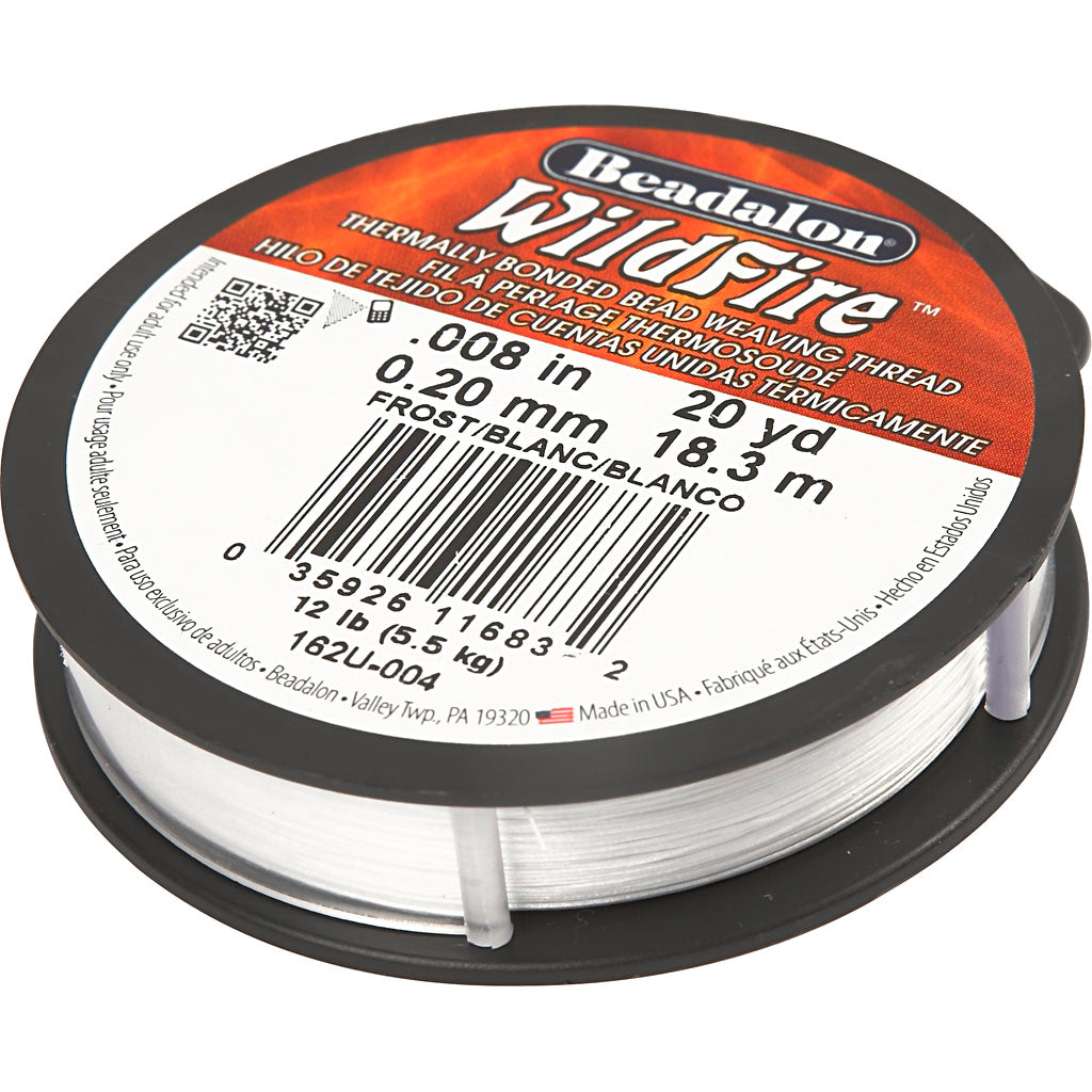 Jewellery Wire, thickness 0,2 mm, white, 18.30 m/ 1 roll