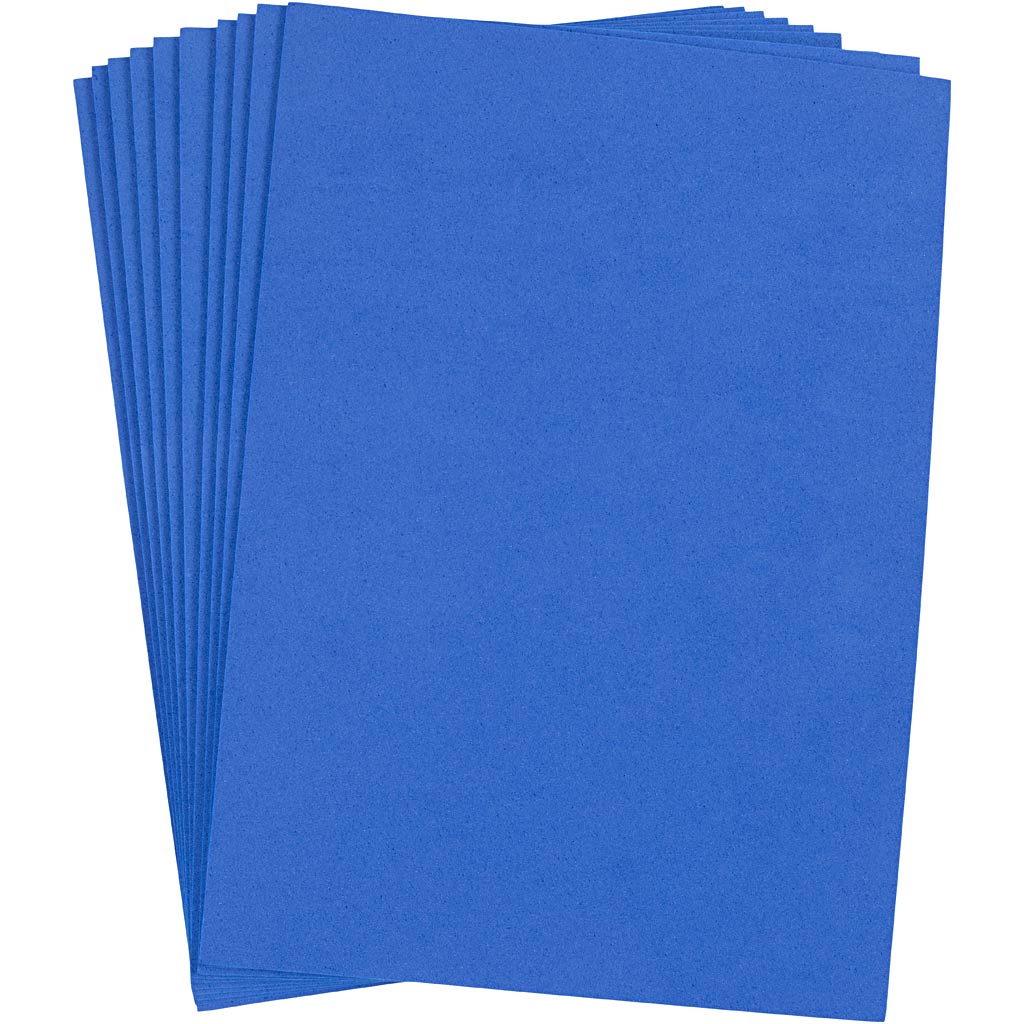 Foam Sheets, A4, sheet 210x297 mm, thickness 2 mm, dark blue, 10 sheet