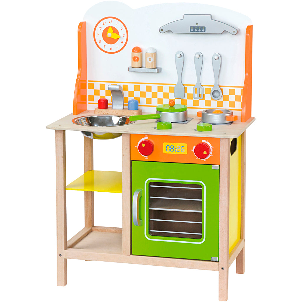 VIGA wooden play kitchen, size 60x81x30 cm