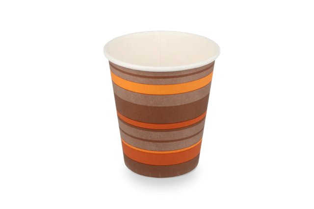 Coffee Cup Carton 300cc 10oz Ø9 cm striped (1.000 pcs)