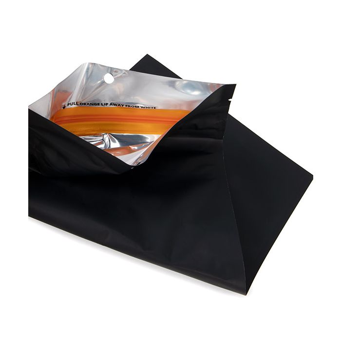 Grip Seal Bags w/ Child Resistant Zipper Matte Black 7.6x11.4 cm