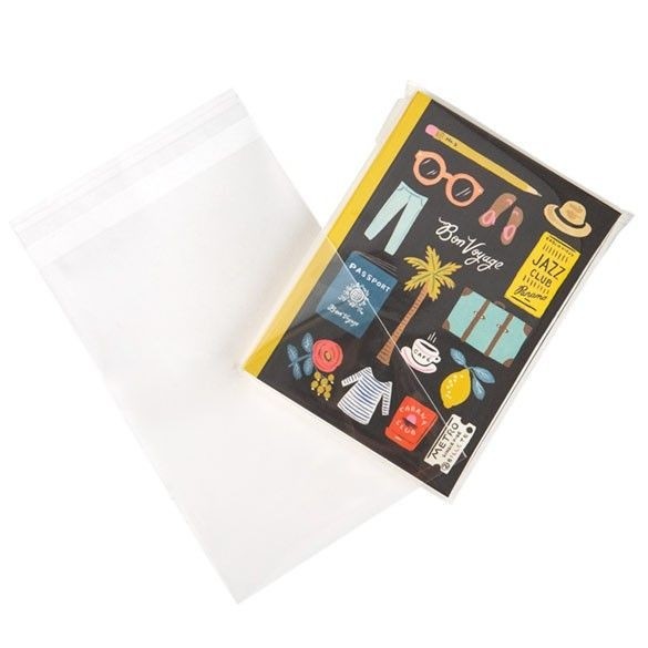 Plastic Bags 14.3x21cm Transparent Peel and Seal