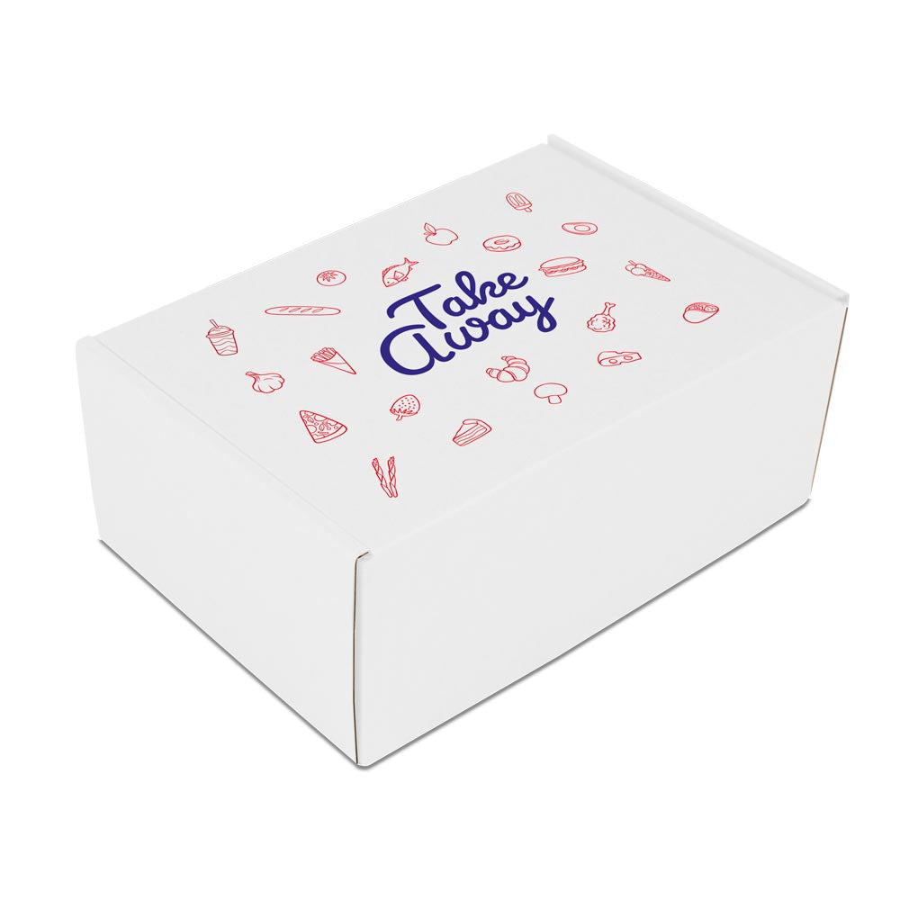 Take-away boxes 33x25x8cm White (50 pcs)